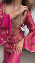 Elegant Magenta Embroidered Sharara Set with Dupatta | Festive & Wedding Wear